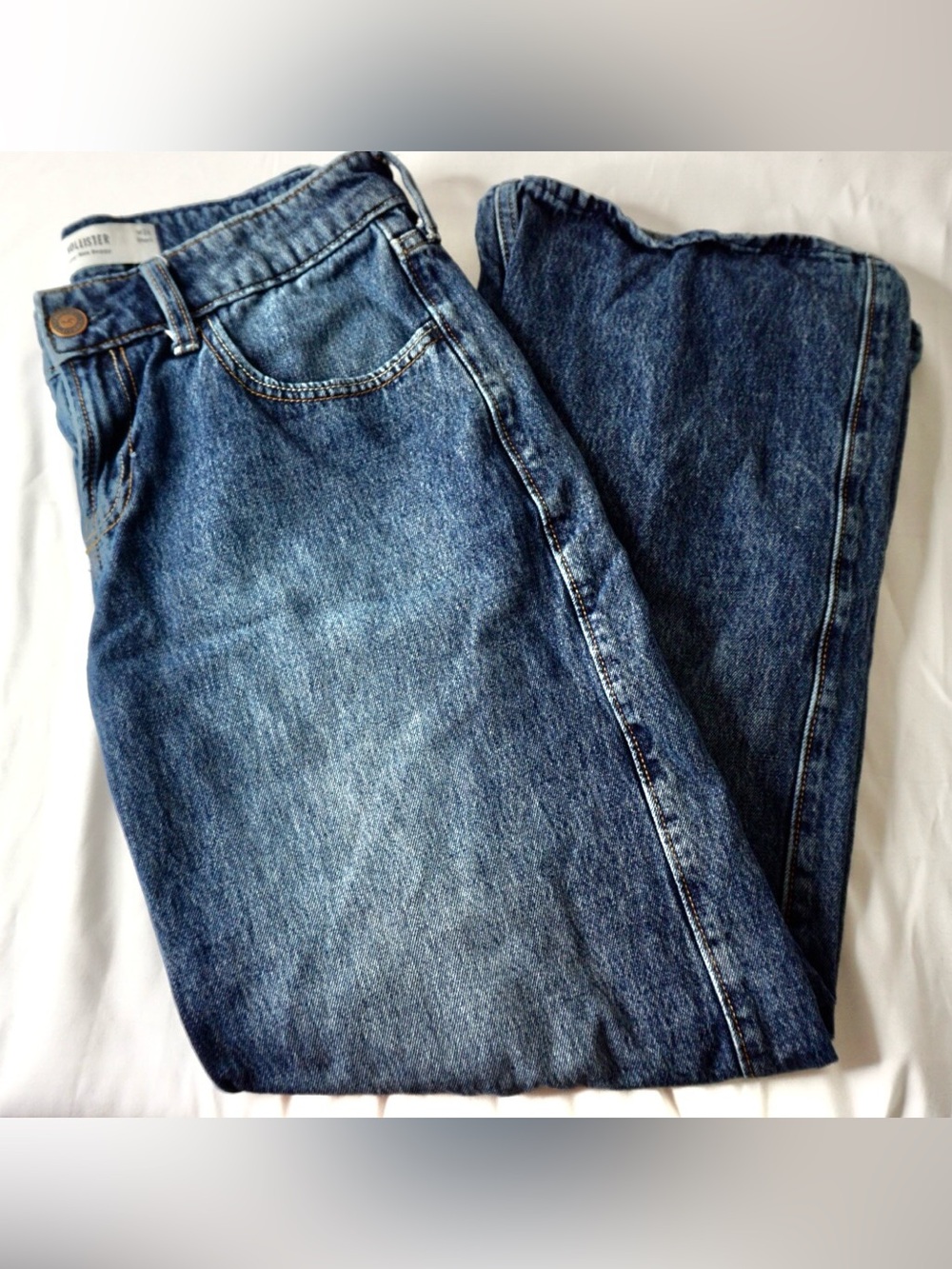 Hollister Men's Dark Blue Straight Jeans